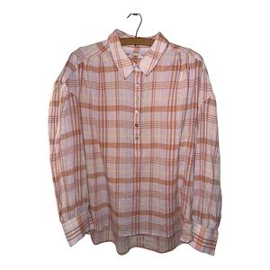 Faherty Olli Check Top Shirt L Plaid